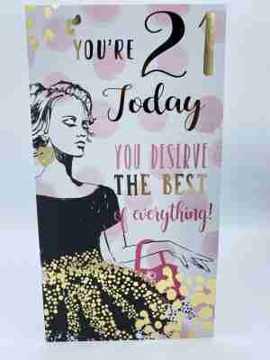 Happy 21st Birthday Card By Kingfisher