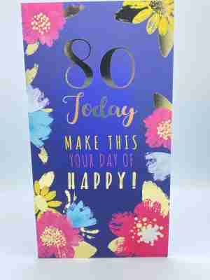 Happy 80th Birthday Card By Kingfisher