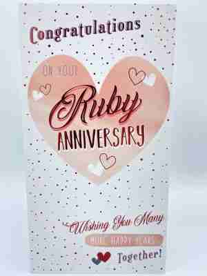 On Your Ruby Anniversary Card By Kingfisher