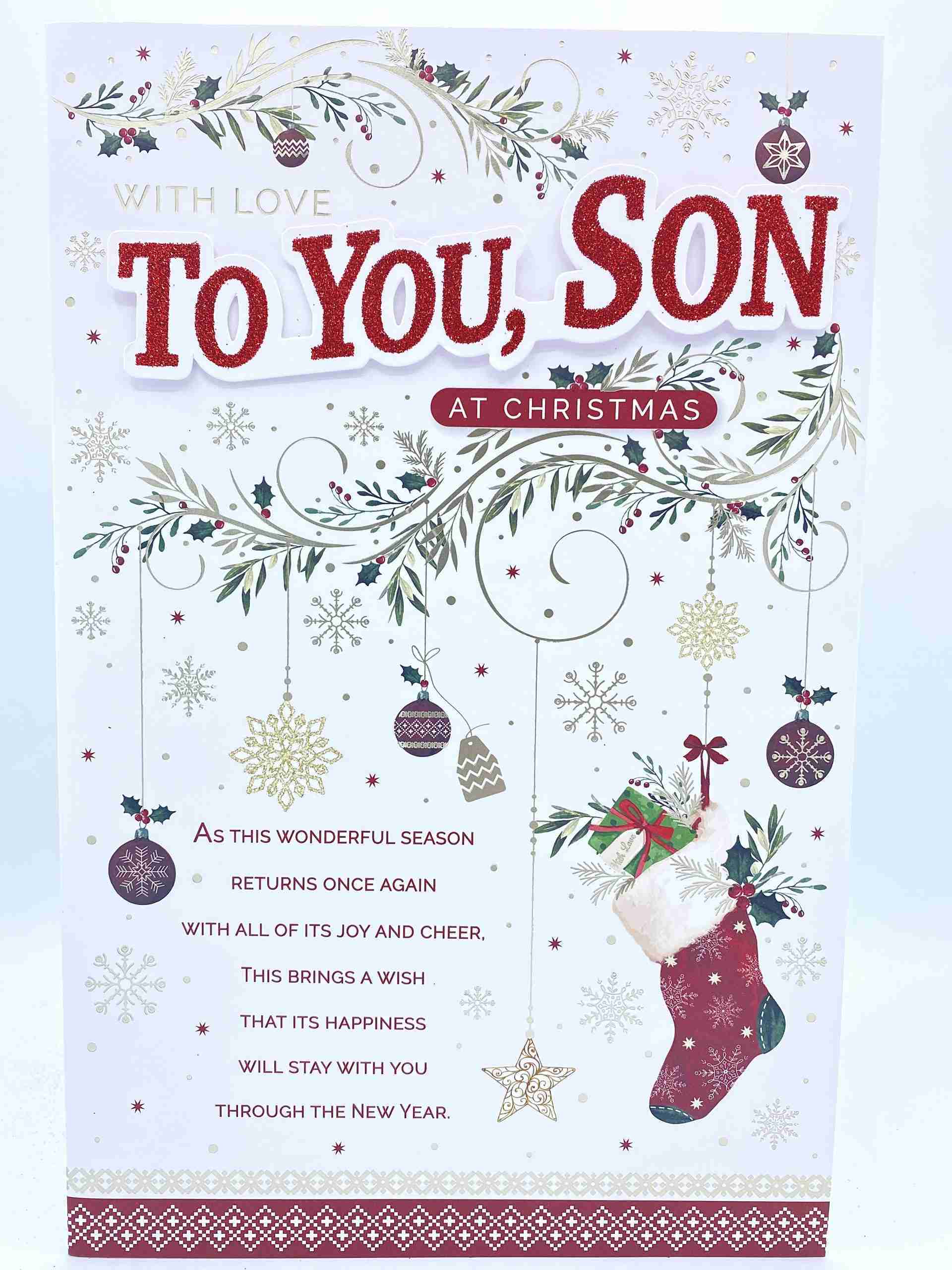 XL Son Christmas Card 8 Pages - Cardmarkets