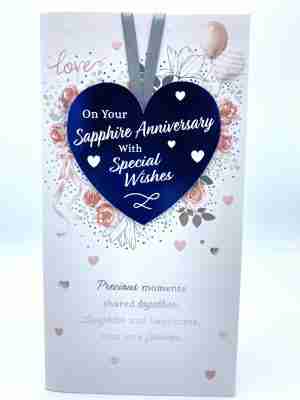 On Your Sapphire Wedding Anniversary Slim Card