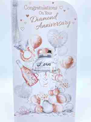 On Your Dimond Wedding Anniversary Slim Card