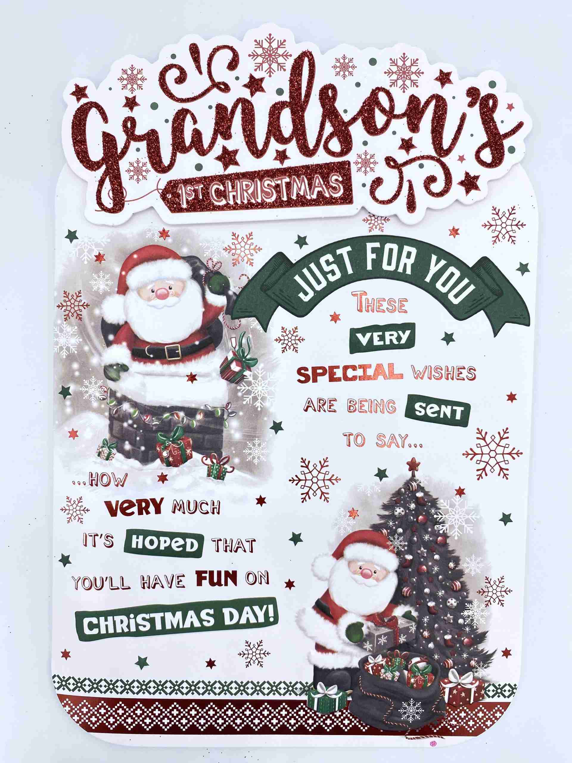 Grandsons 1st Christmas Card - Cardmarkets