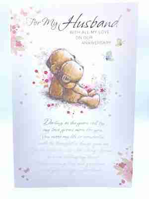 For My Husband With All My Love On Our Anniversary Card