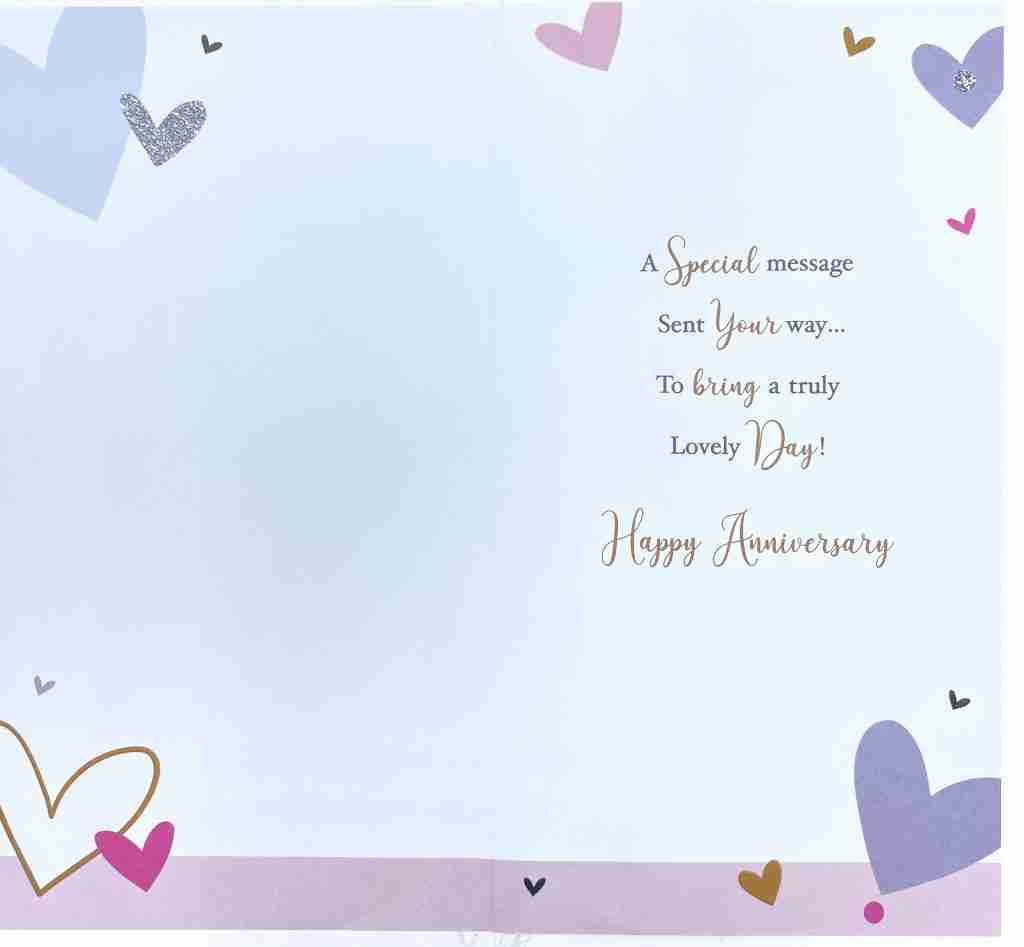 Piccadilly Greetings Jubiläumskarte Für Tochter & Schwiegersohn – 22,9x15,2 Cm, Blau, Made In UK