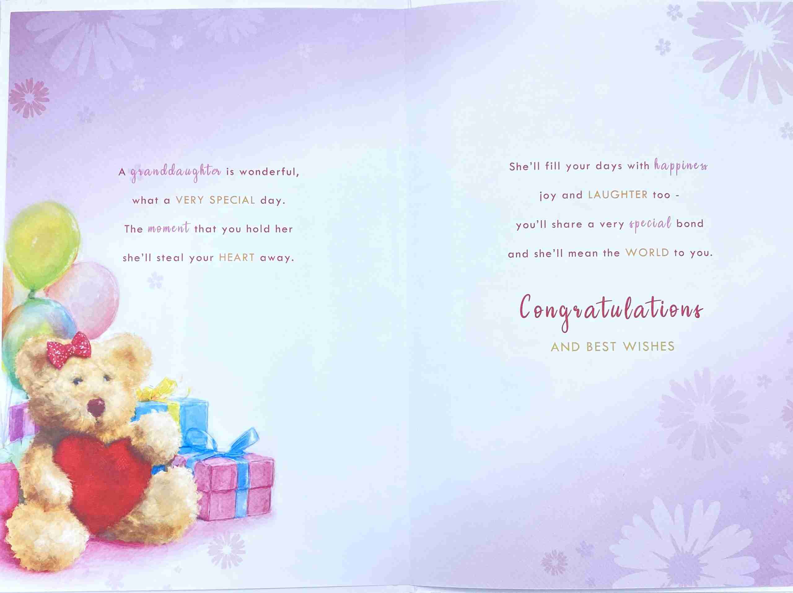 On The Birth Of Your Granddaughter Card - Cardmarkets