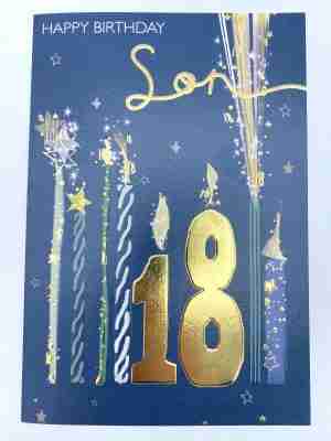 Happy Birthday Son on Your 18th Birthday Card