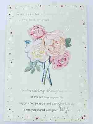 With Heartfelt Sympathy On The Loss Of Your Wife Card  